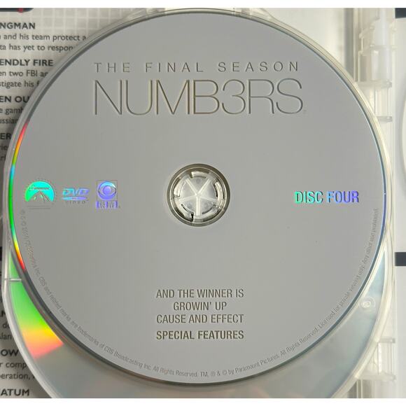 NUMB3RS: The Final Season DVD, 2010, 4.  Disc Set CBS Crime Drama TV Series - Picture 13 of 15